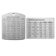 Professional Stainless Steel Refrigerator Magnet Baking Measuring Conversion Chart